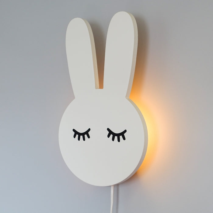 Houten wandlamp kinderkamer | Konijn - toddie.nl