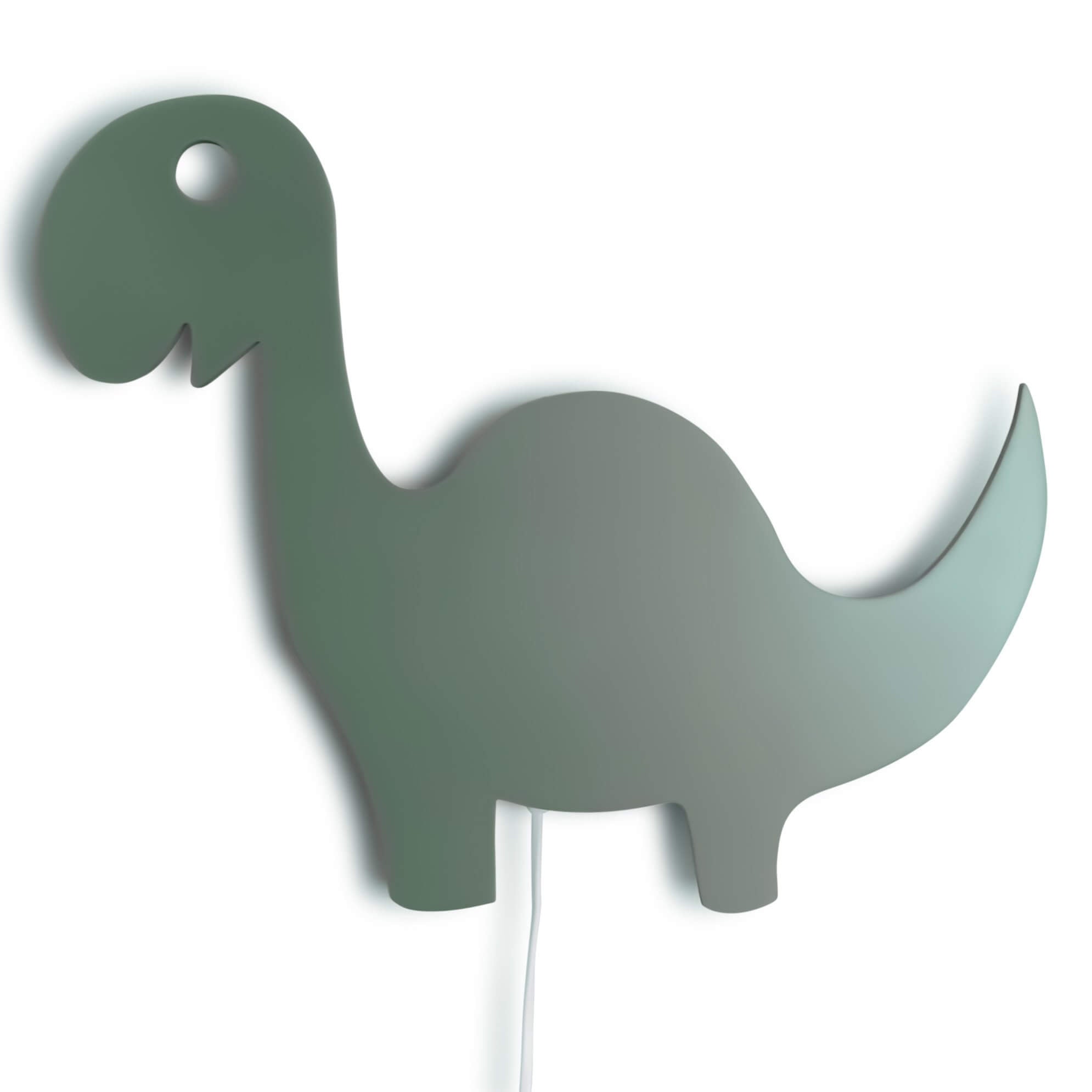 Houten wandlamp kinderkamer | Dino - groen - toddie.nl