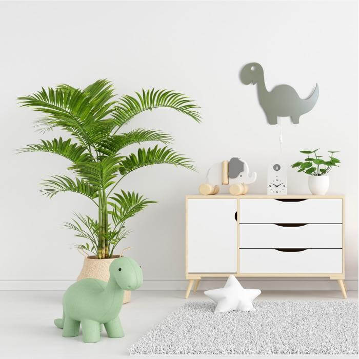 Houten wandlamp kinderkamer | Dino - groen - toddie.nl