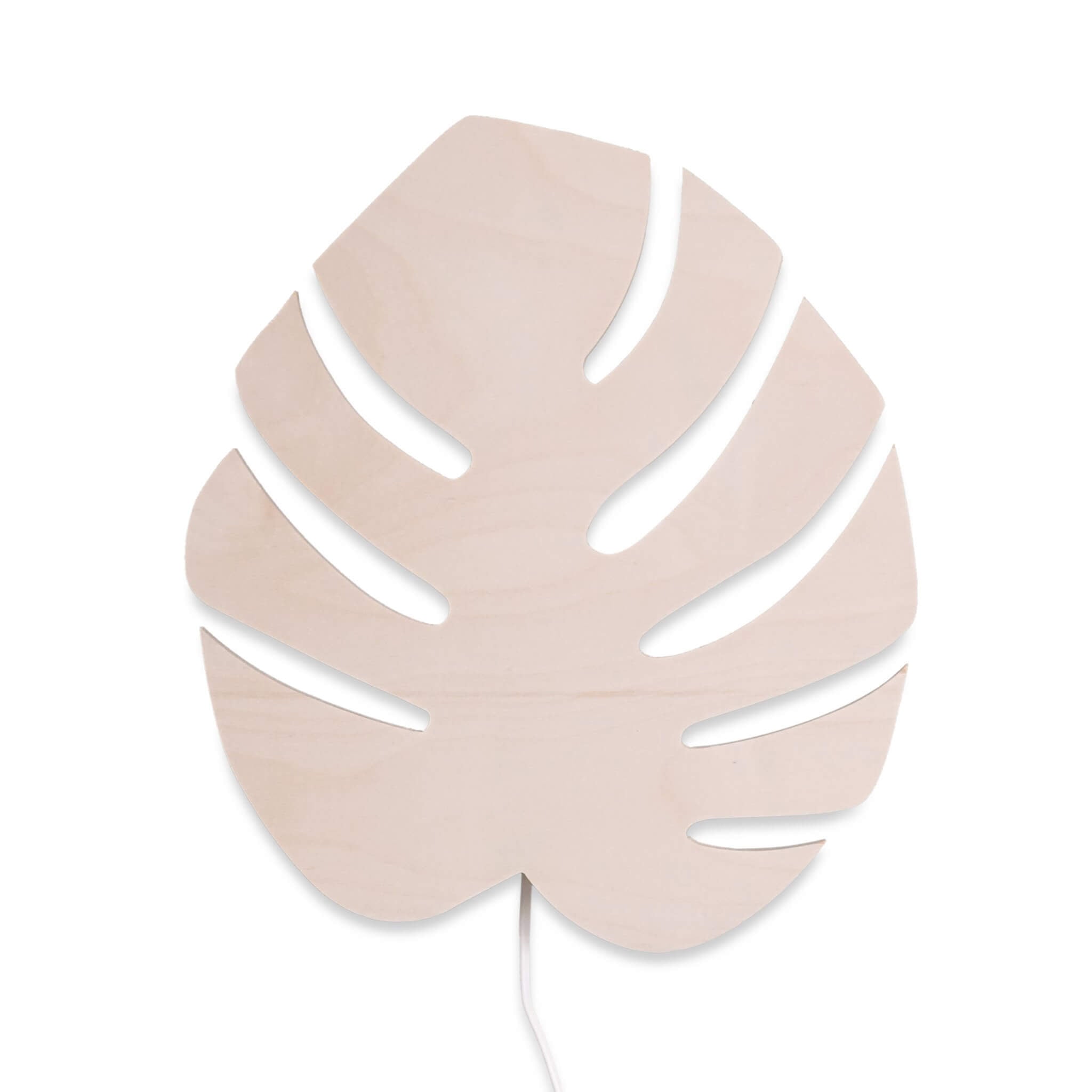 Houten wandlamp kinderkamer | Monstera blad - toddie.nl