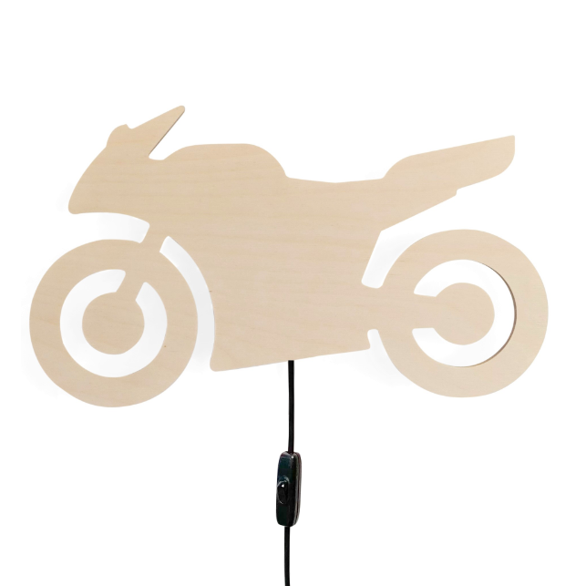 Houten wandlamp kinderkamer | Motor - toddie.nl