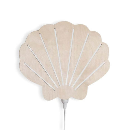 Houten wandlamp kinderkamer | Schelp - toddie.nl