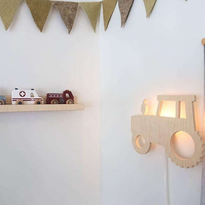 Houten wandlamp kinderkamer | Trekker - toddie.nl