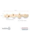 Blank houten kapstok kinderkamer | Ruimte - toddie.nl