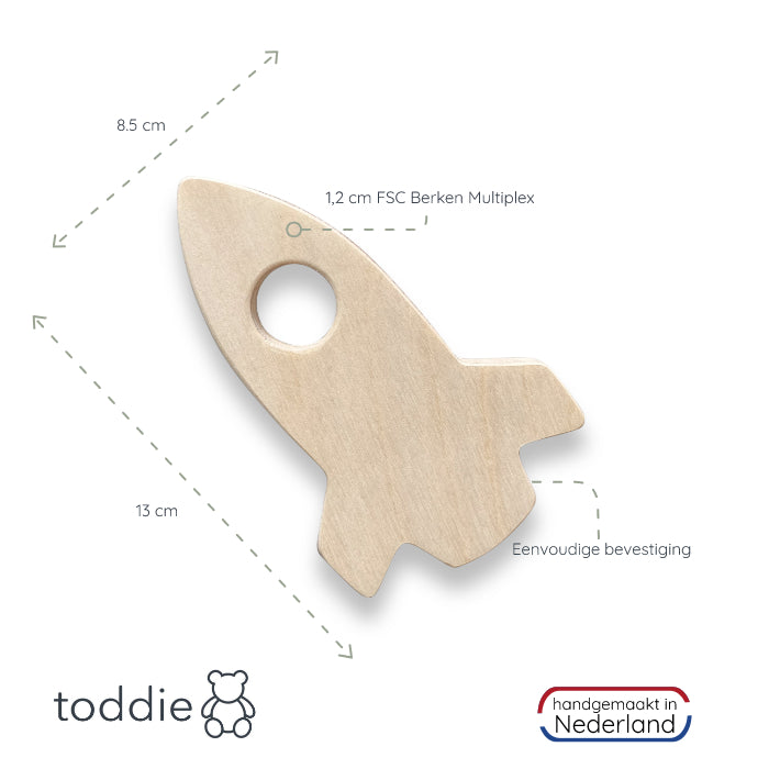 Blank houten set wandhaken kinderkamer | Ruimte - toddie.nl