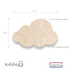 Afbeelding in Gallery-weergave laden, Blank houten wandhaken kinderkamer | Maan en wolk - toddie.nl