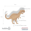 Houten wandlamp kinderkamer | Tyrannosaurus - toddie.nl