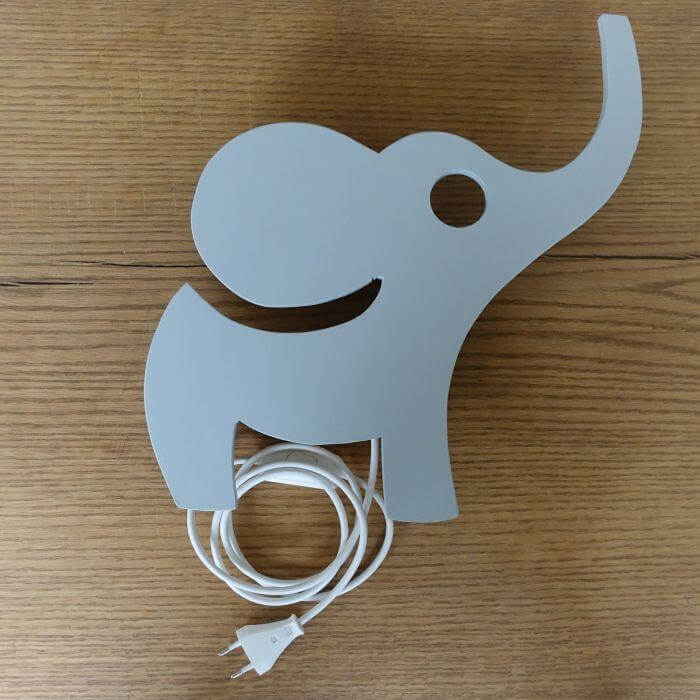 Houten wandlamp kinderkamer | Olifant - toddie.nl