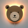 Houten wandlamp kinderkamer | teddy multiplex, spiced honey - toddie.nl