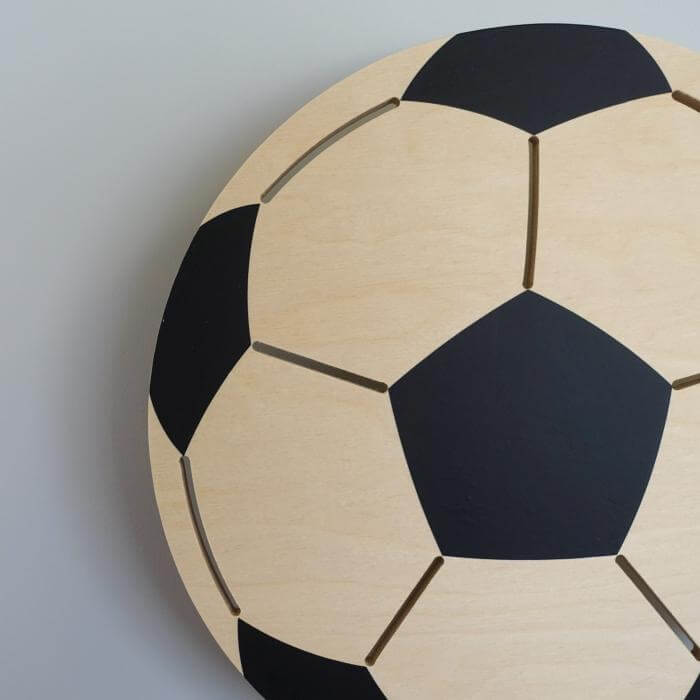 Houten wandlamp kinderkamer | Voetbal - toddie.nl