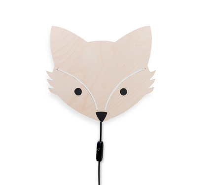 Houten wandlamp kinderkamer | Vos - toddie.nl