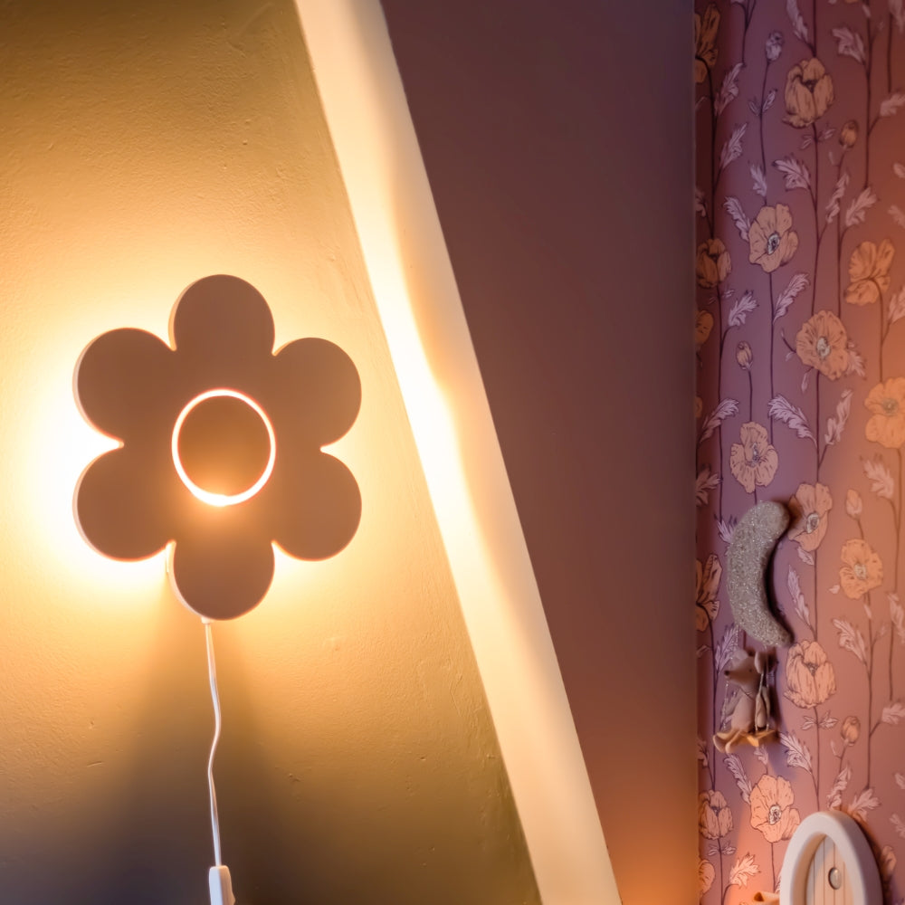 Houten wandlamp kinderkamer | bloem - toddie.nl