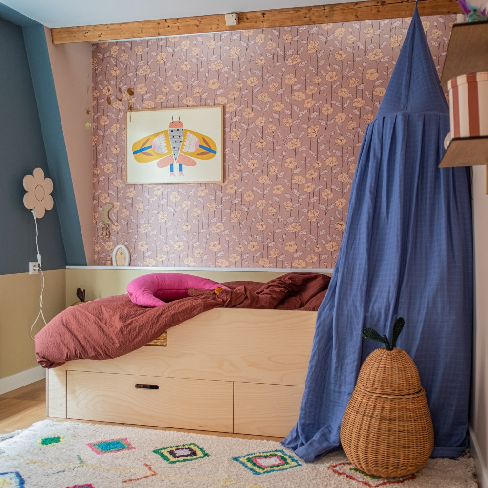 Houten wandlamp kinderkamer | bloem - toddie.nl