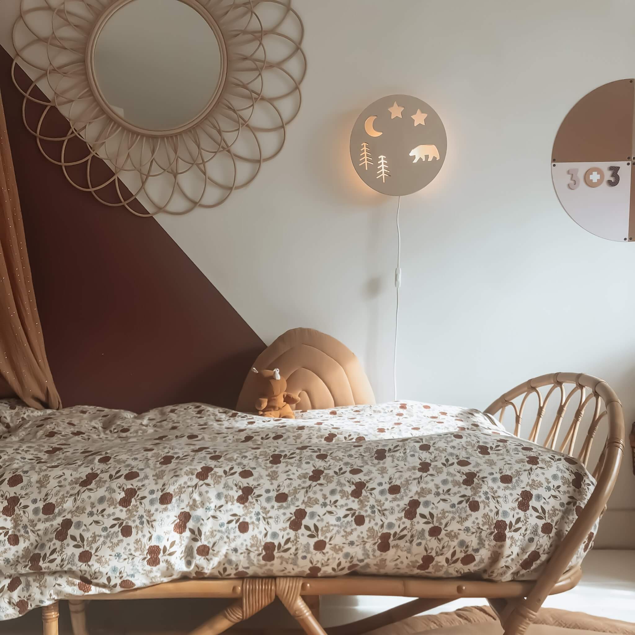 Houten wandlamp kinderkamer | Bosdieren - toddie.nl