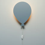 Houten wandlamp kinderkamer | Ballon - denim drift
