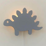 Houten wandlamp kinderkamer | Stegosaurus - denim drift