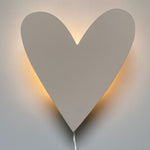 Houten wandlamp kinderkamer | Hart - beige