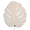 Houten wandlamp kinderkamer | Monstera blad beige - toddie.nl