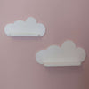 Set à 2 stk Witte houten wandplanken wolk, planken kinderkamer | Wolkie - toddie.nl