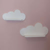 Afbeelding in Gallery-weergave laden, Set à 2 stk Witte houten wandplanken wolk, planken kinderkamer | Wolkie - toddie.nl