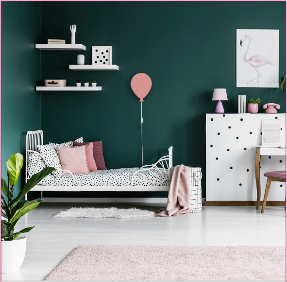 Houten wandlamp kinderkamer | Ballon - Terra Roze - toddie.nl